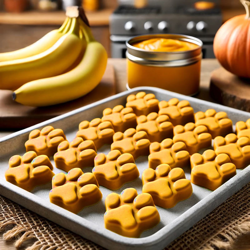 Pumpkin and Banana Frozen Bites